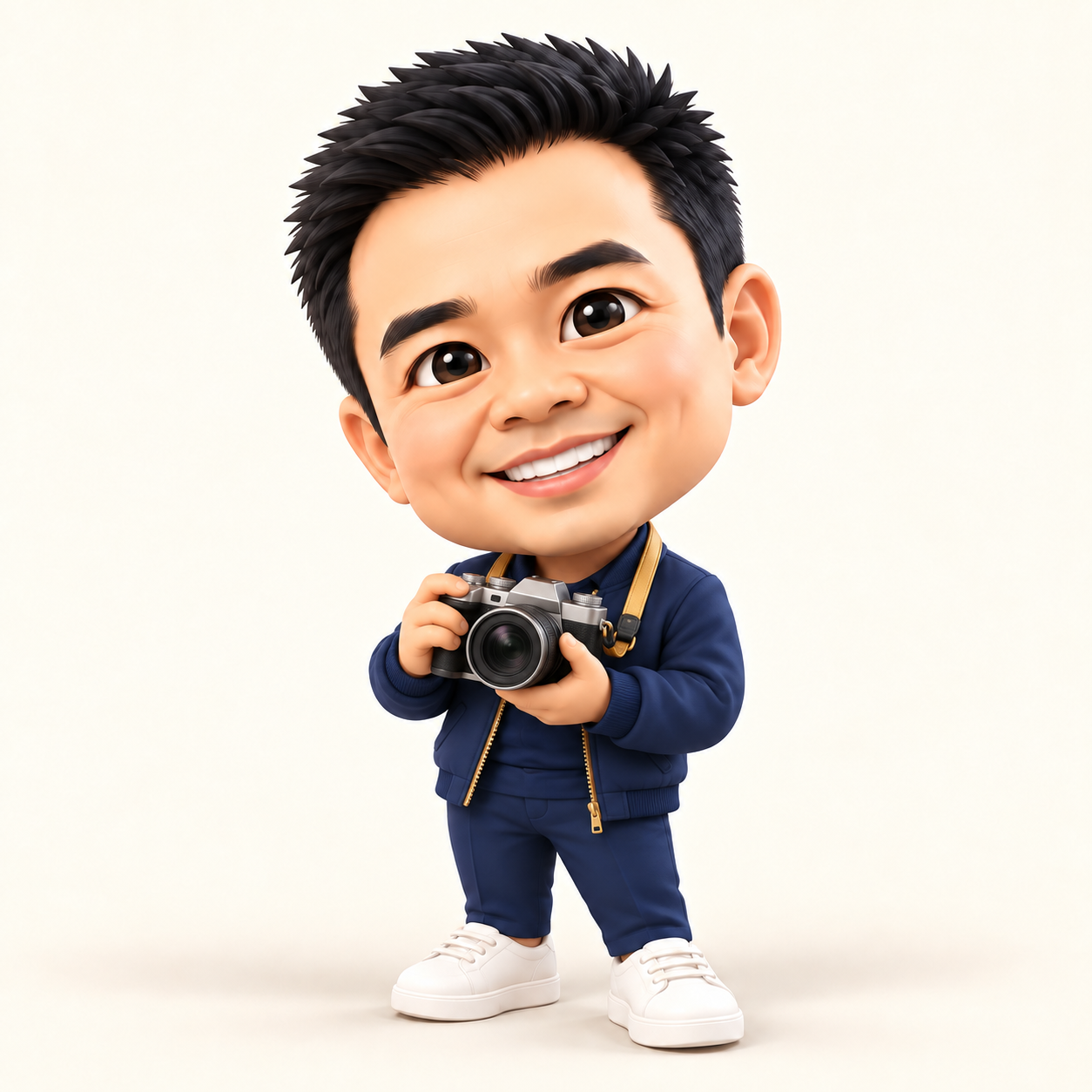 Mini Jeff enjoying photography